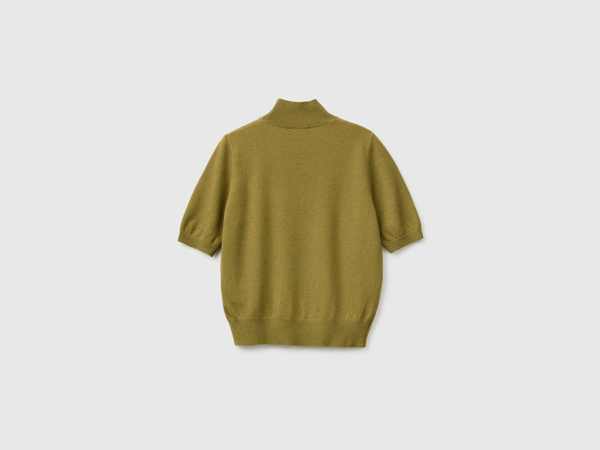 Dolcevita manica corta in misto cashmere