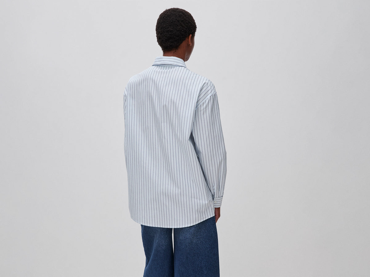 Camicia over fit a righe