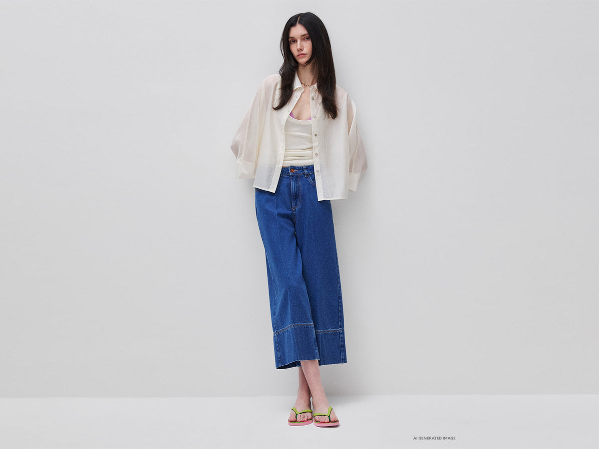 Pantaloni in denim wide fit