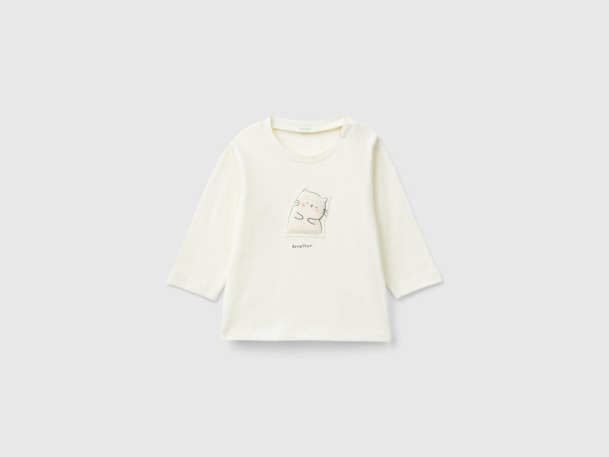 T-shirt con patch animaletto
