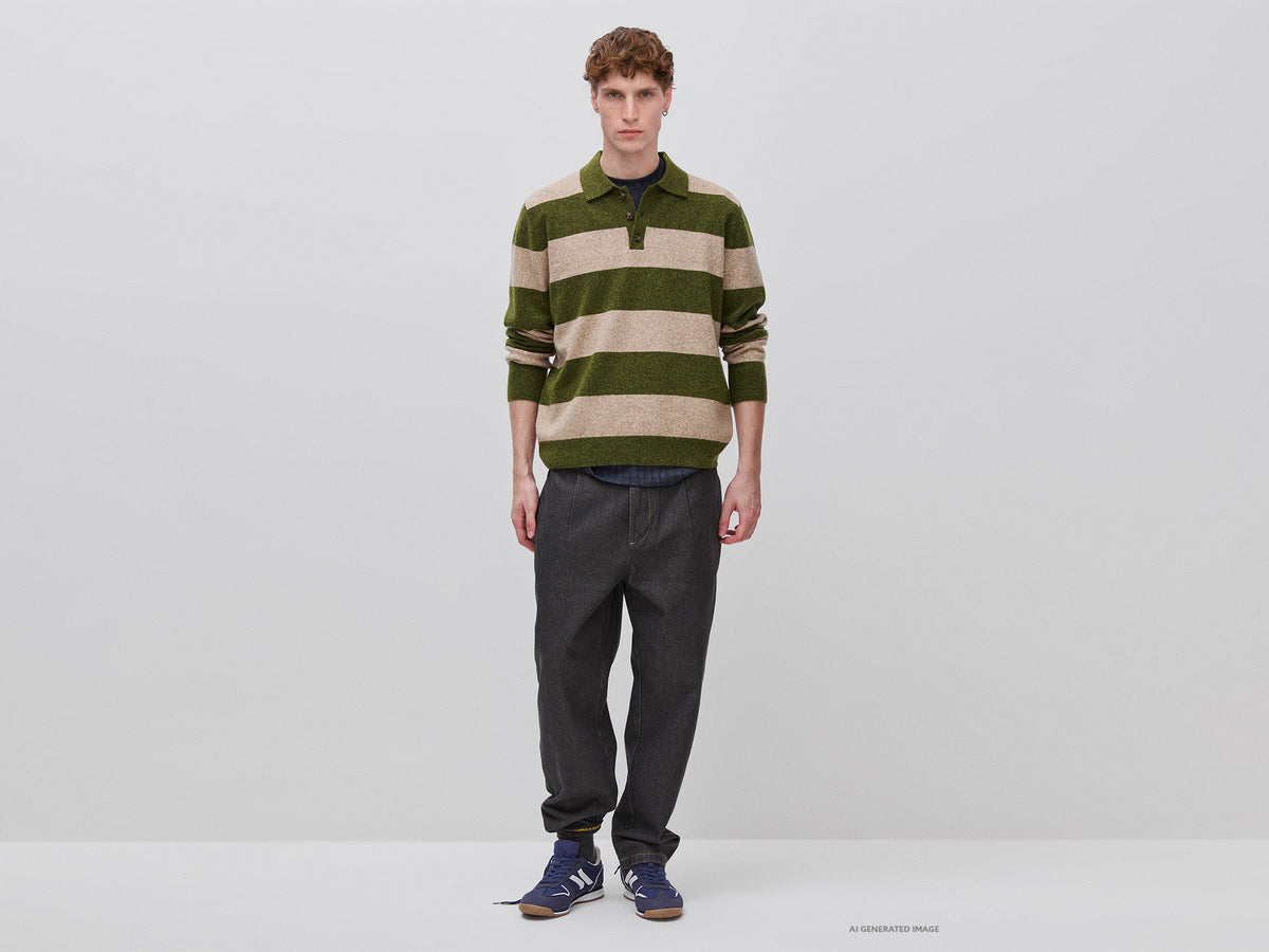 Polo in maglia a righe