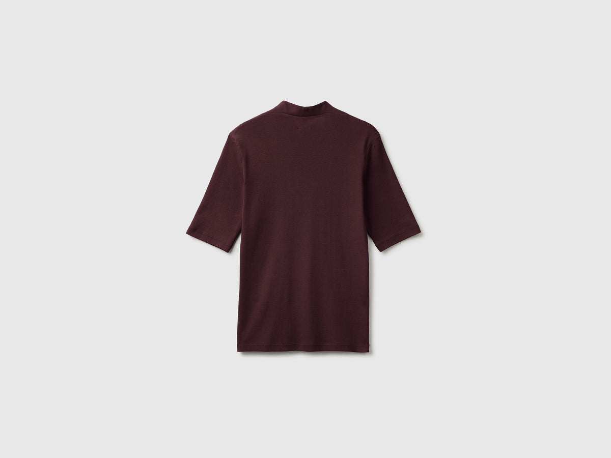 T-shirt slim fit in cotone a fibra lunga