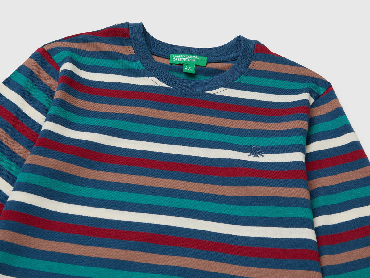 T-shirt a righe in cotone bio