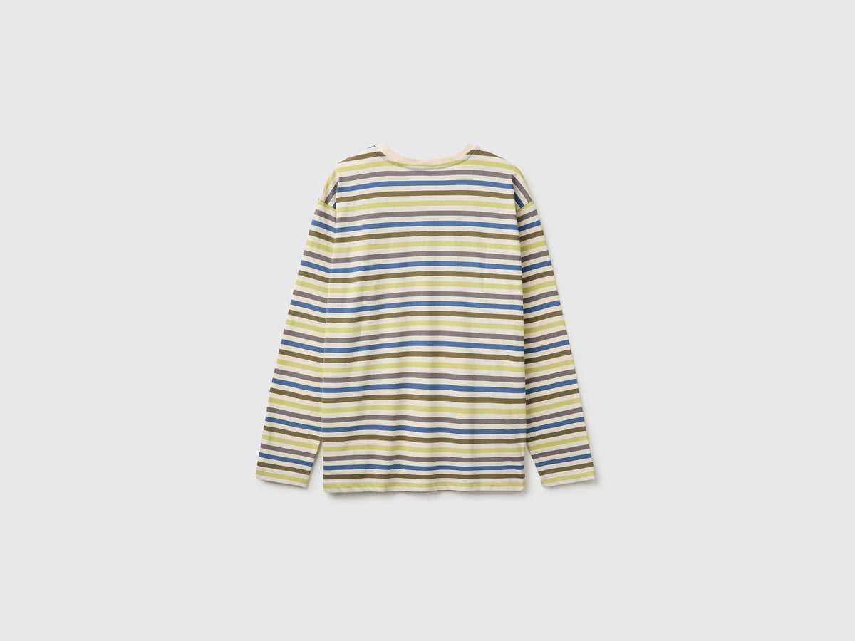 T-shirt a righe in cotone bio