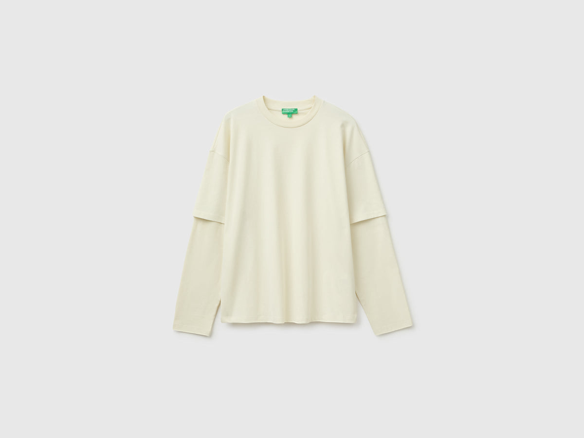 T-shirt con doppia manica 100% cotone