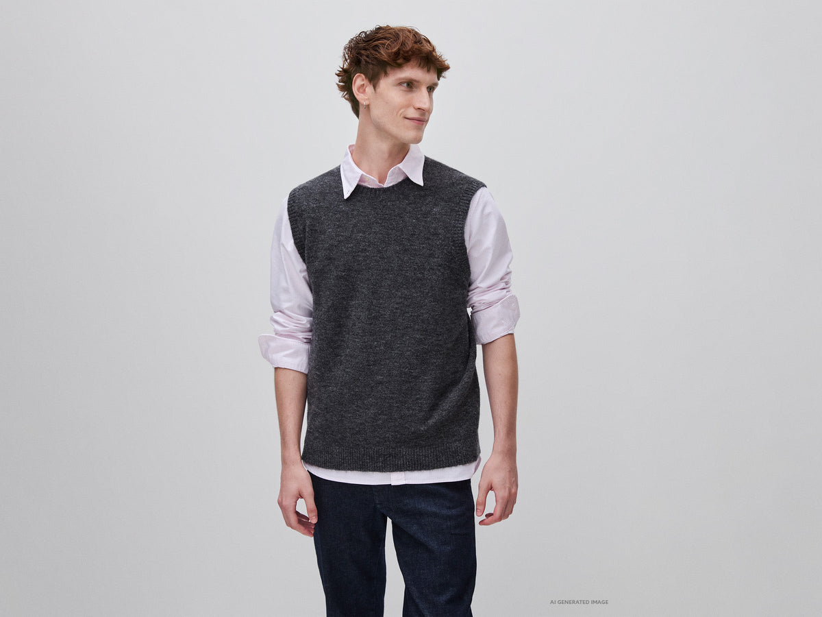 Gilet in maglia di misto alpaca