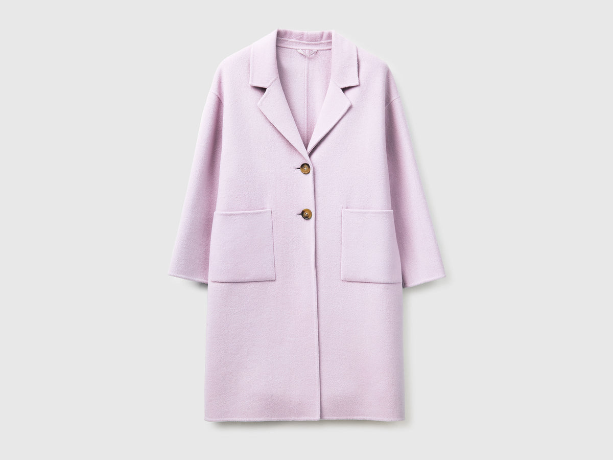 Cappotto lungo in misto lana