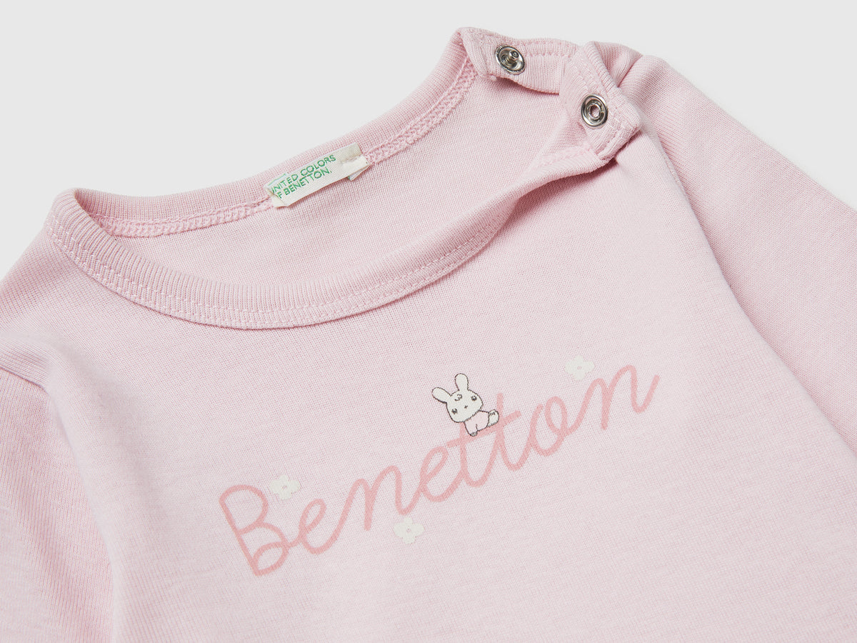 Maglietta con stampa in cotone bio