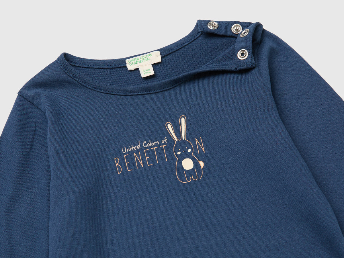 T-shirt con stampa in cotone bio