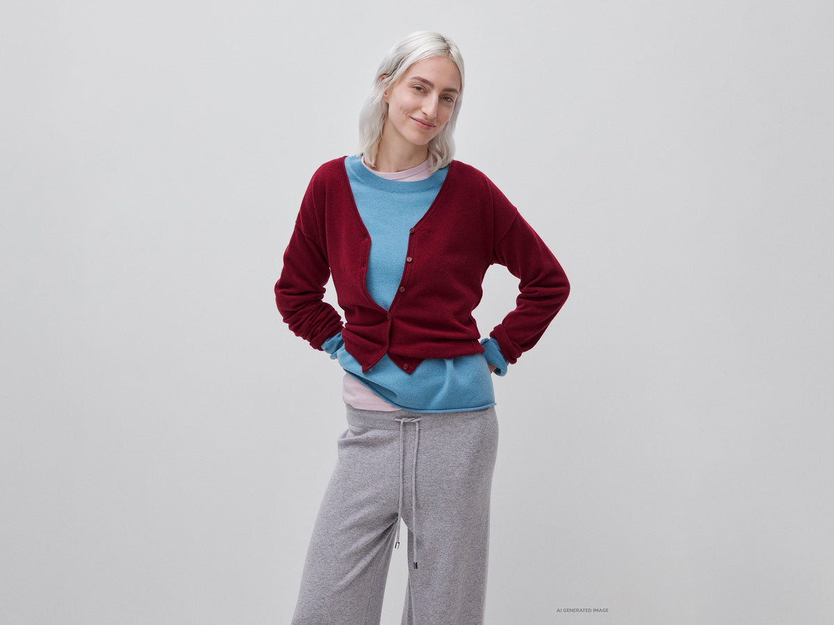 Cardigan in misto lana e cashmere