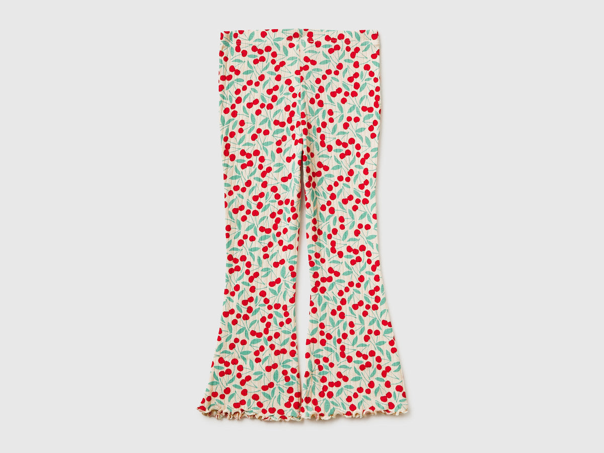 Leggings stampati a costine