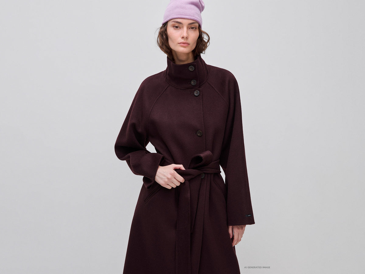 Cappotto lungo in lana e cashmere