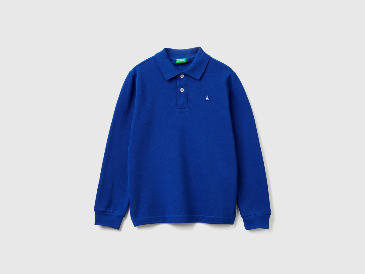 Polo manica lunga cotone