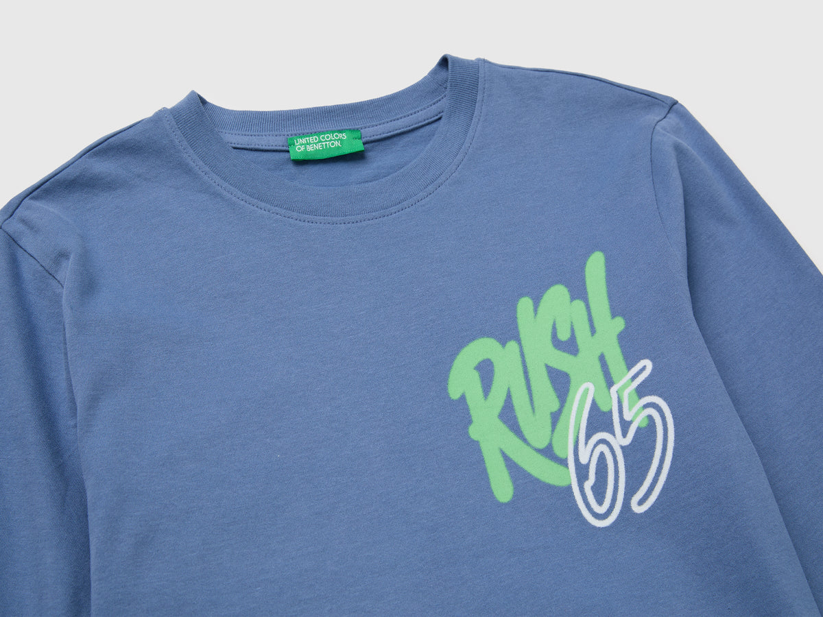 T-shirt con stampa 100% cotone bio