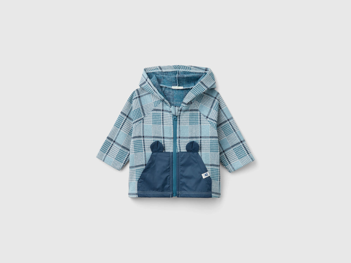Felpa jacquard con cappuccio