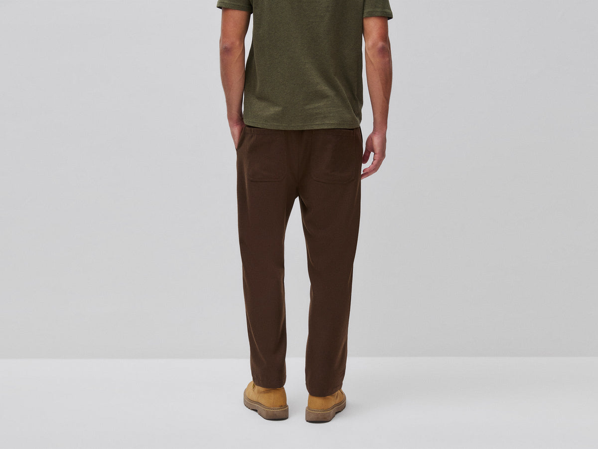 Joggers cropped in misto lana