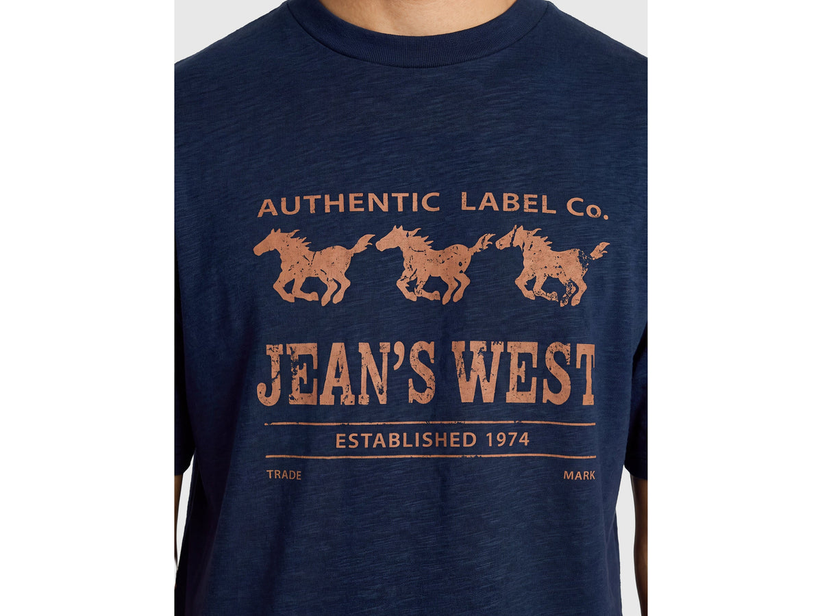 T-shirt con stampa Jean's West 100% cotone