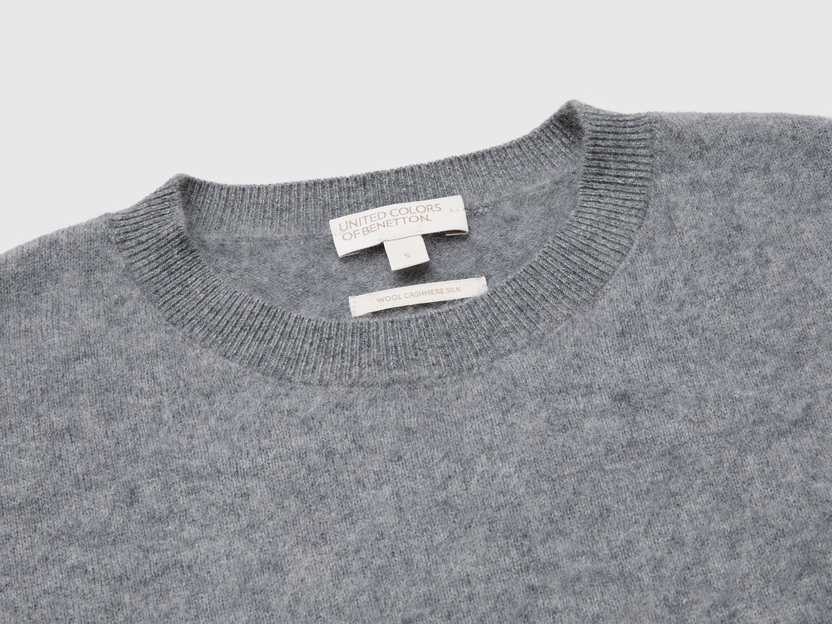 Maglia over in lana, cashmere e seta