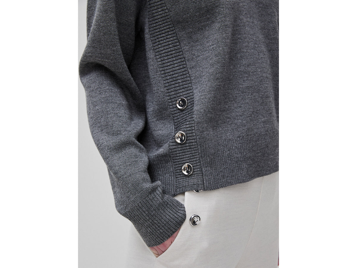 Maglia lavorata scollo a V