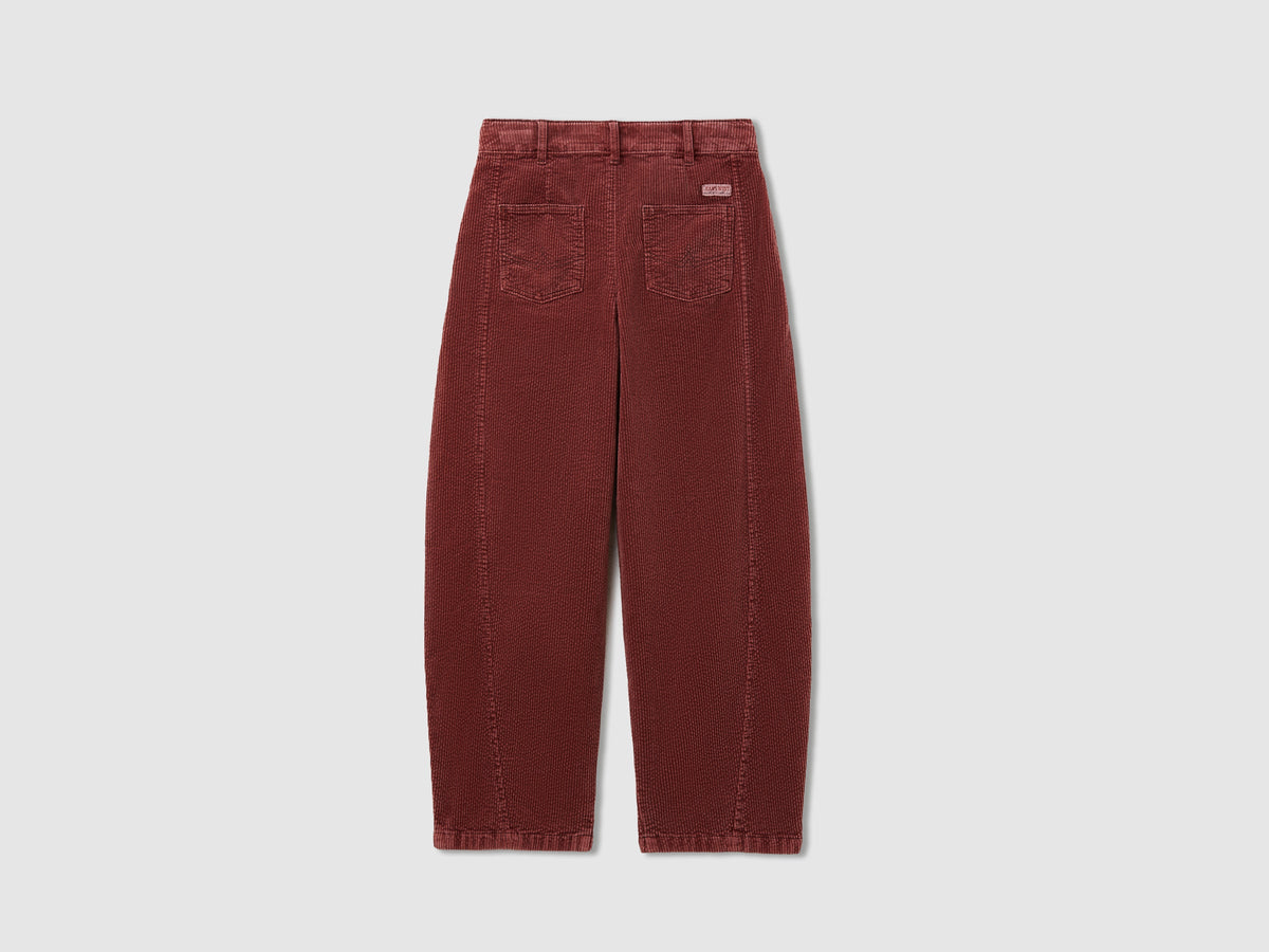 Pantaloni barrel fit in velluto lavaggio vintage