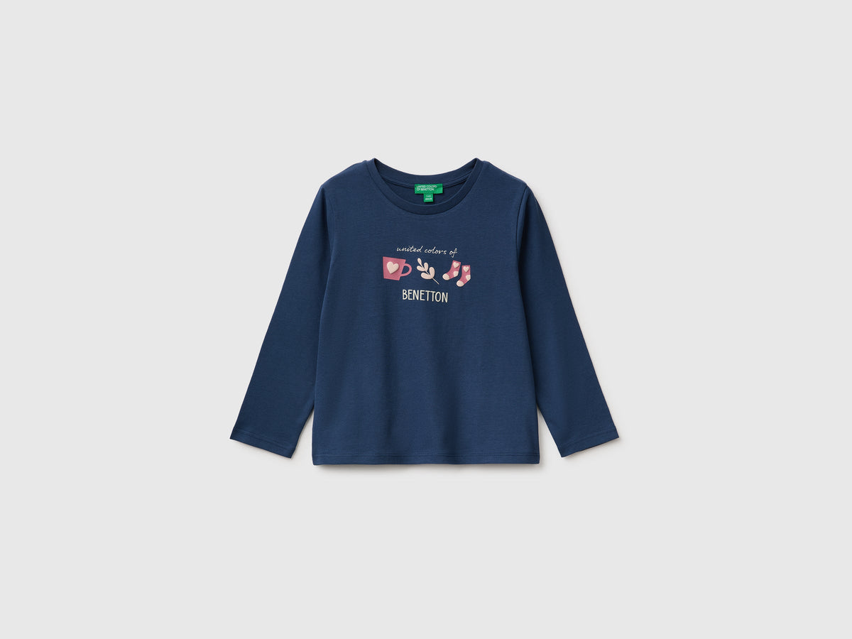 T-shirt con stampa effetto rigonfio