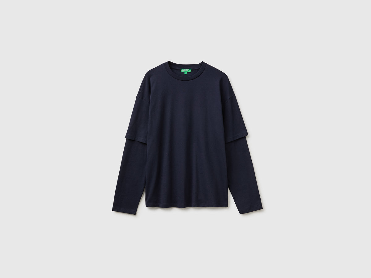 T-shirt con doppia manica 100% cotone