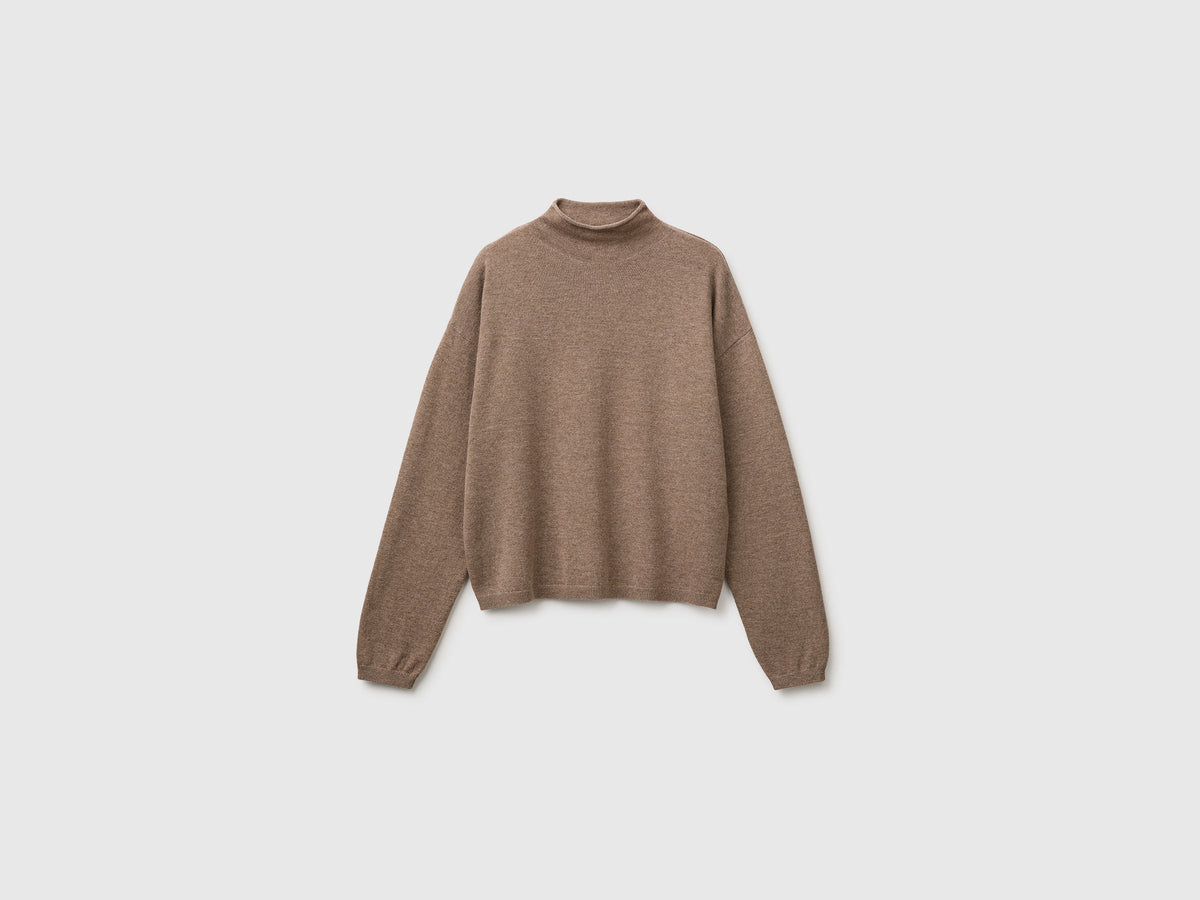 Maglia morbida in misto lana e cashmere