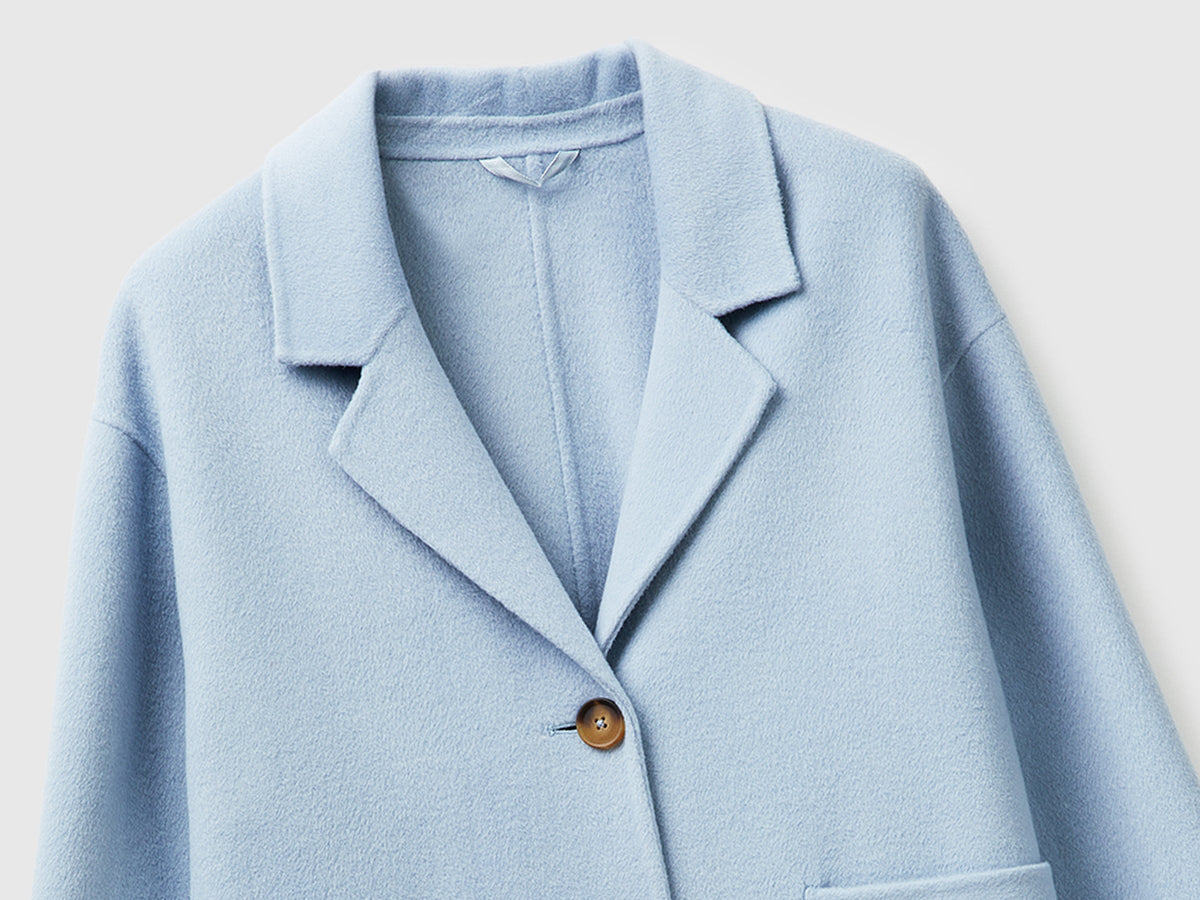 Cappotto lungo in misto lana