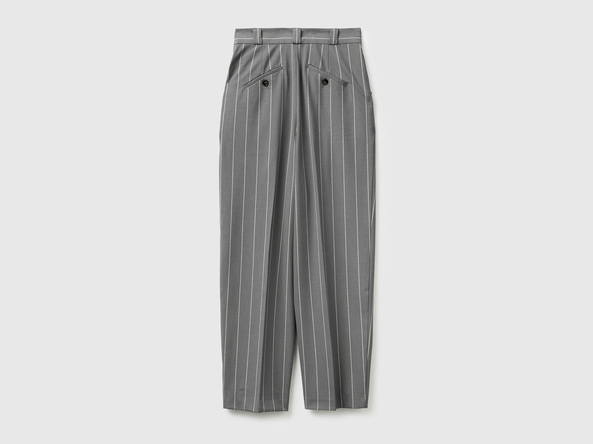 Pantaloni gessati carrot fit
