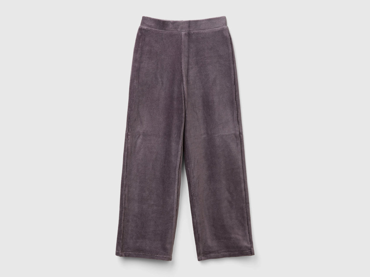 Pantaloni ampi in ciniglia
