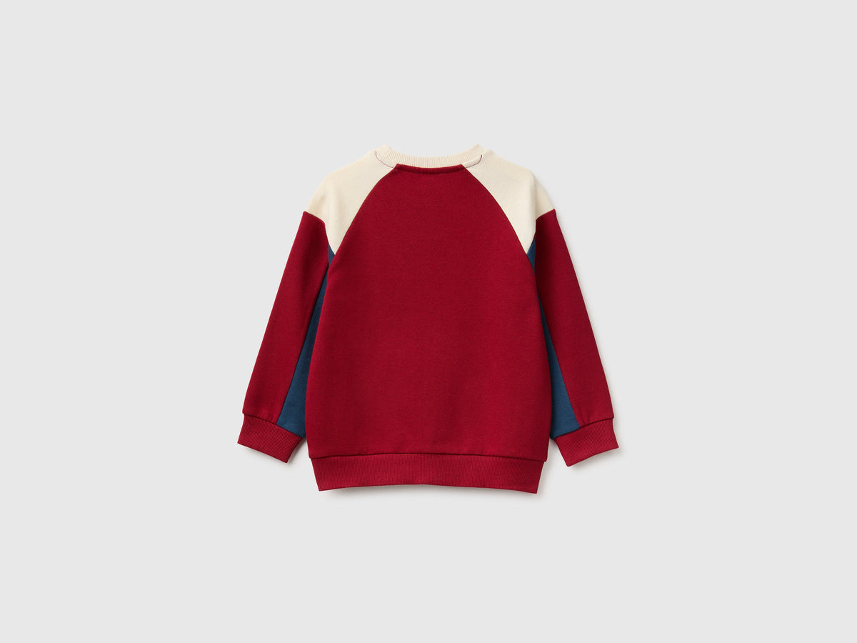 Felpa chiusa color block
