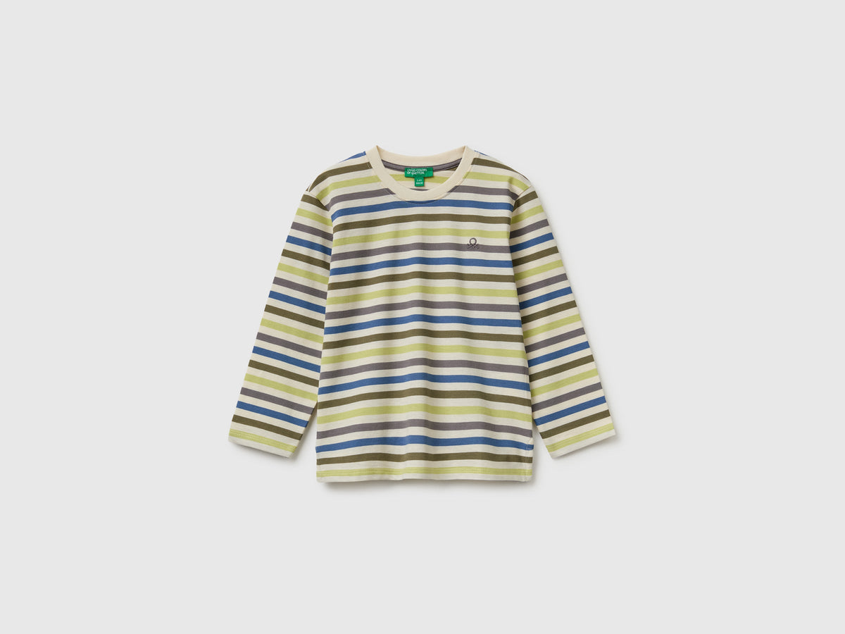 T-shirt a righe in cotone bio