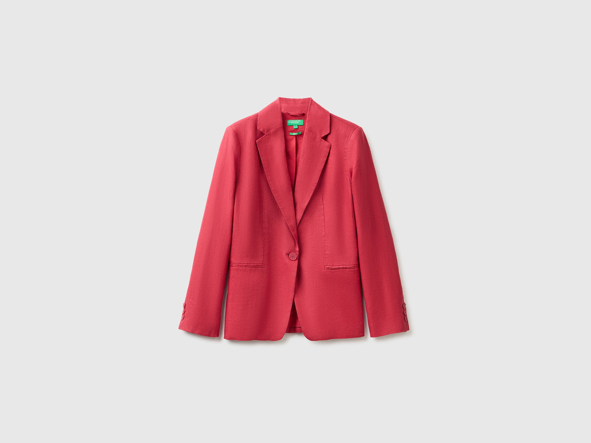 Blazer monopetto in puro lino