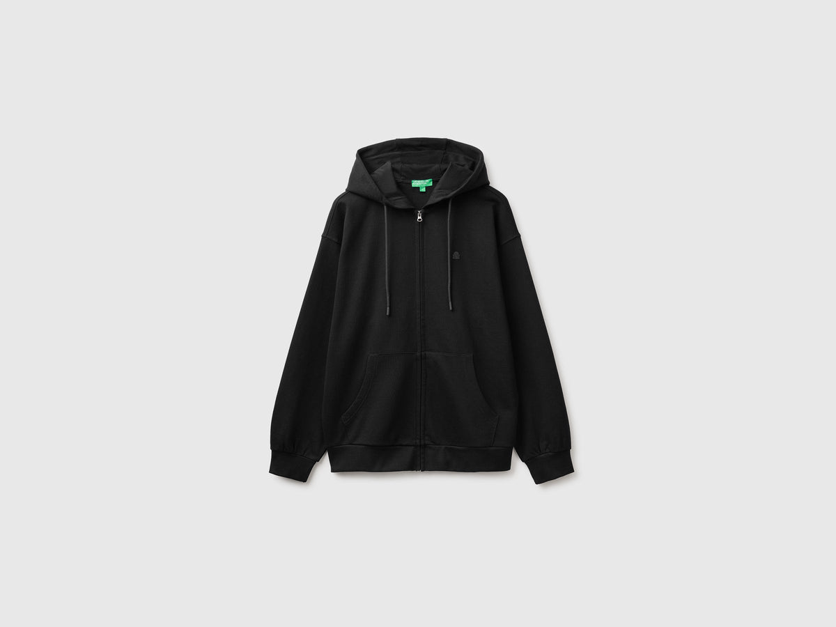 Felpa con cappuccio e patch logo