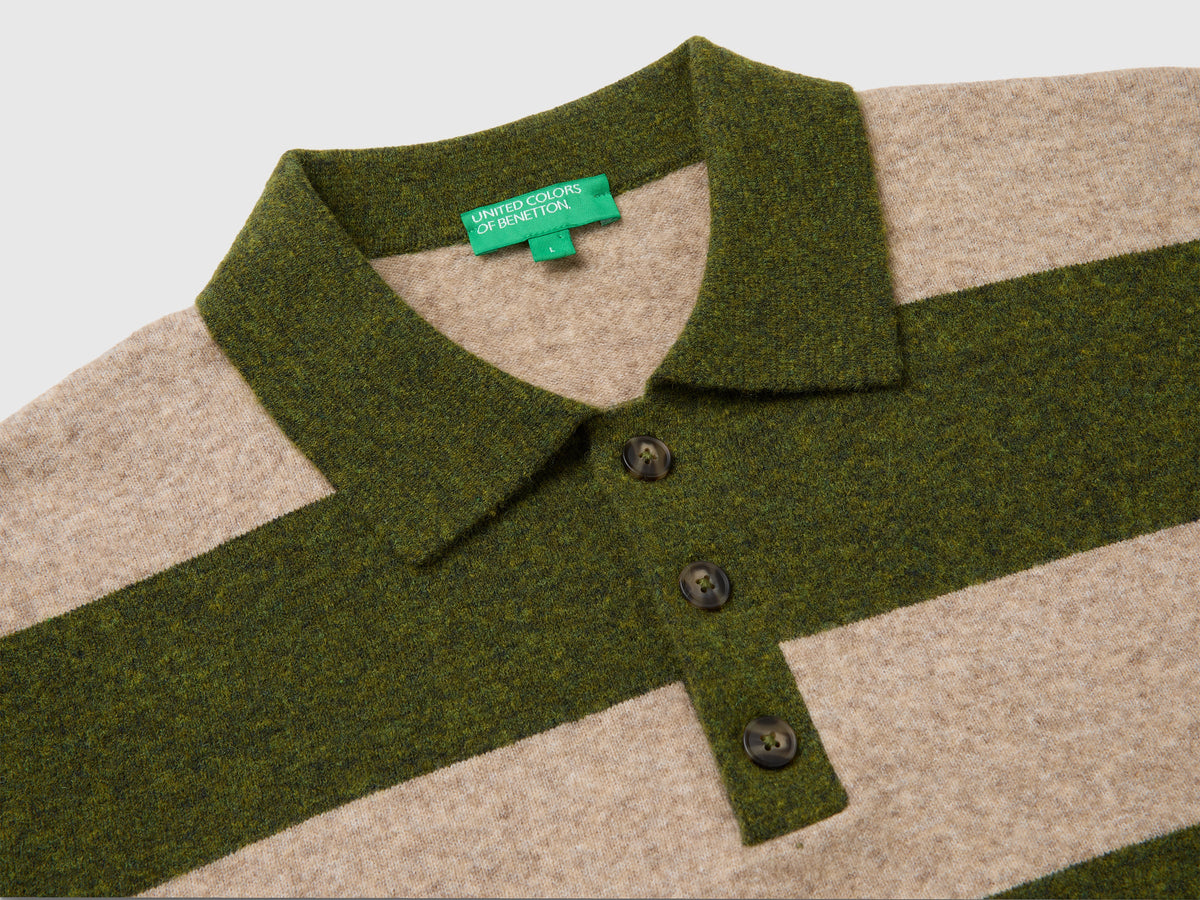 Polo in maglia a righe