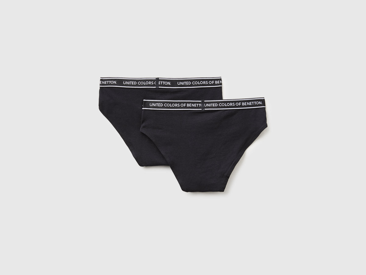 Set di due slip con elastico logato