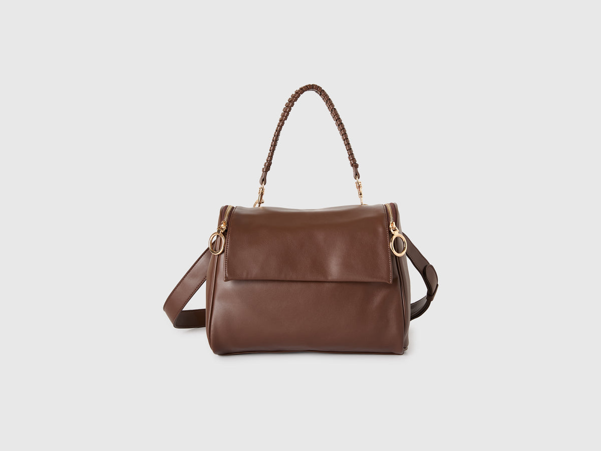 Borsa con manico intrecciato