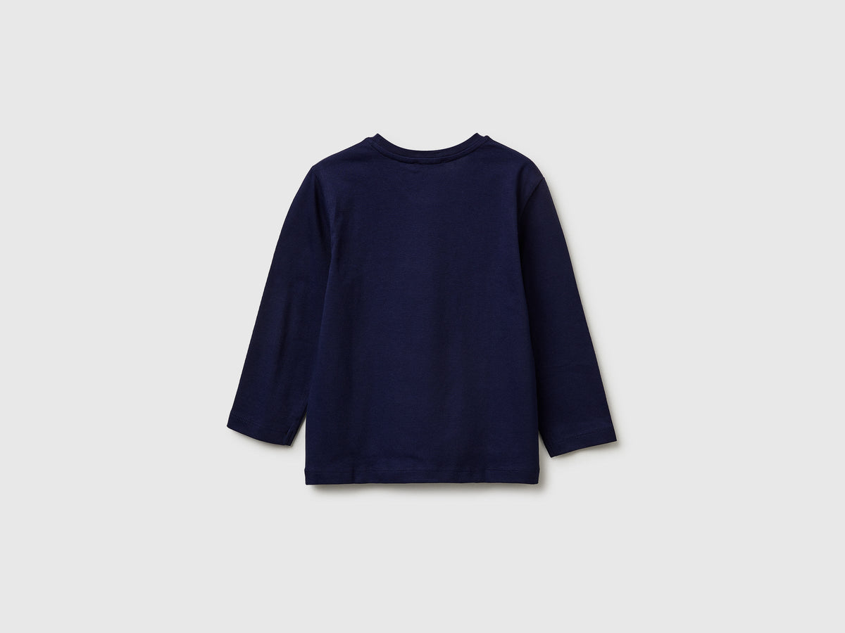 T-shirt con stampa logo in cotone bio