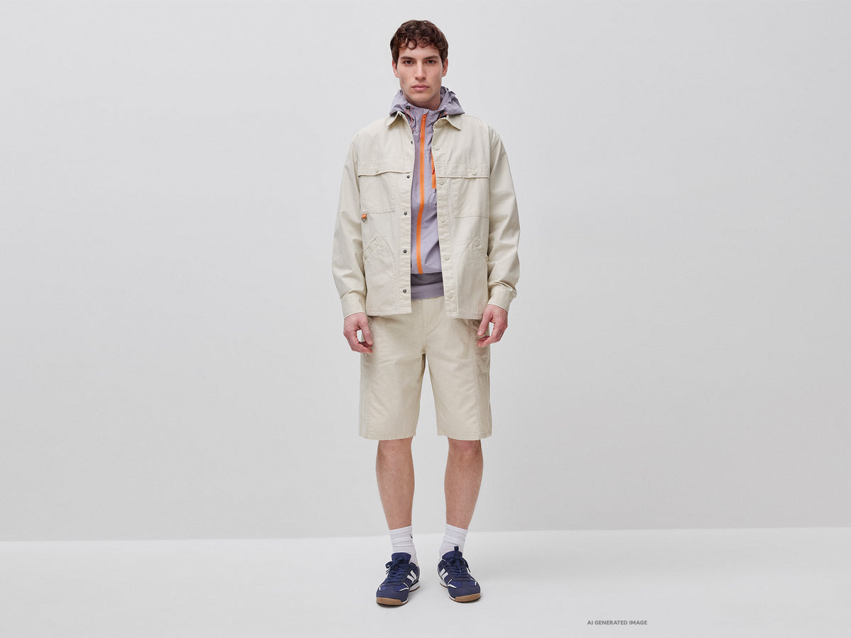 Giacca-camicia in tessuto tecnico