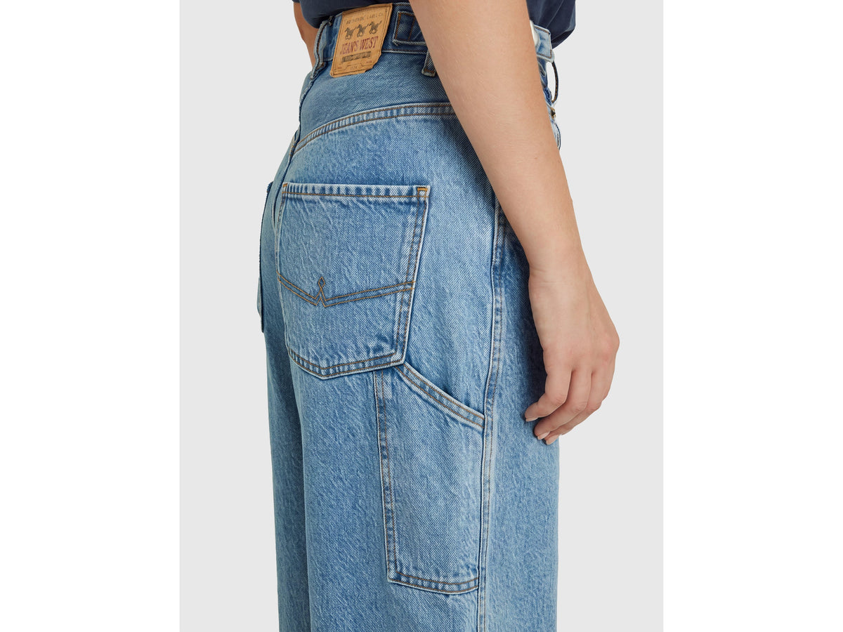 Jeans barrel fit lavaggio chiaro