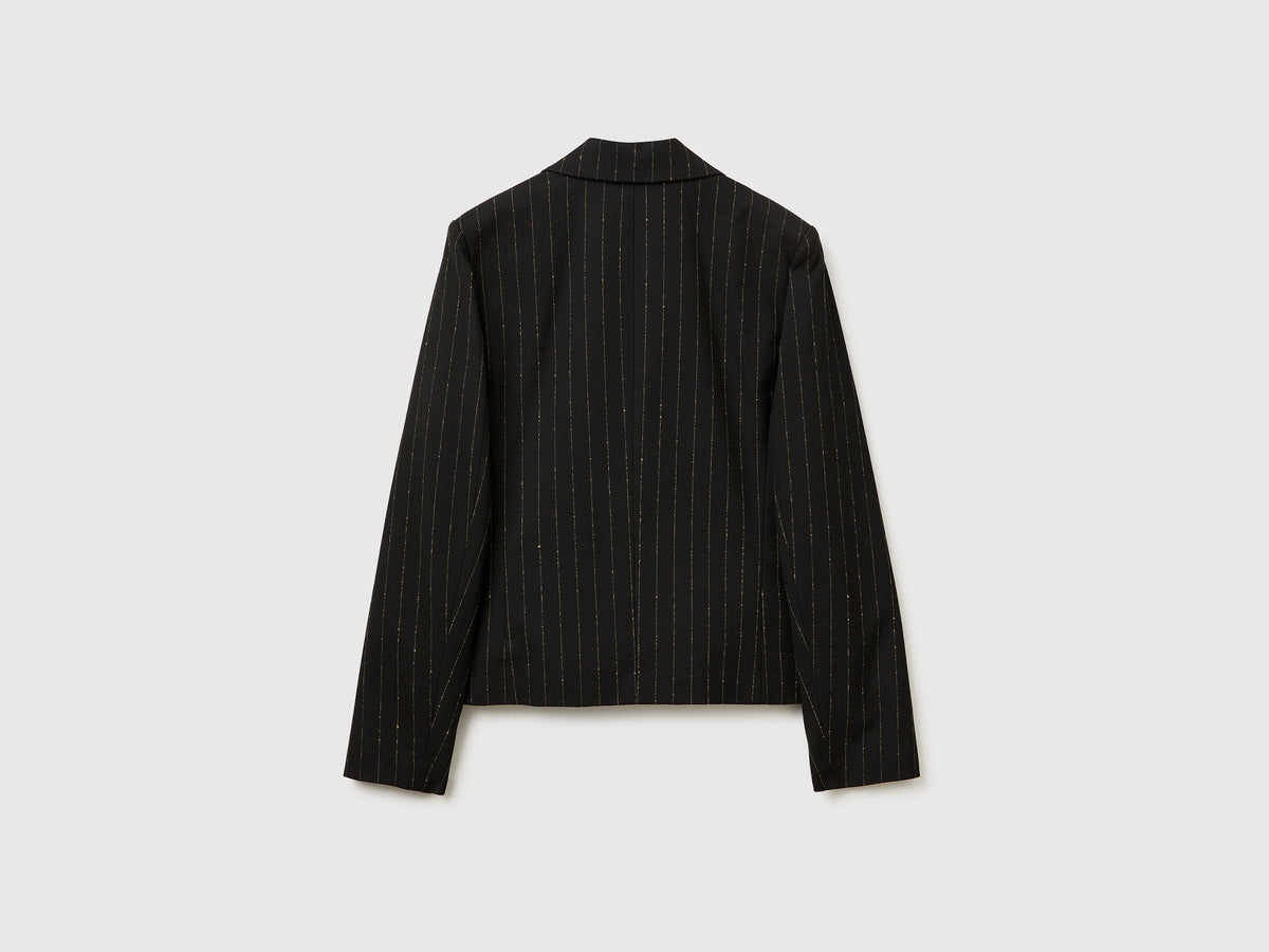Blazer corto gessato