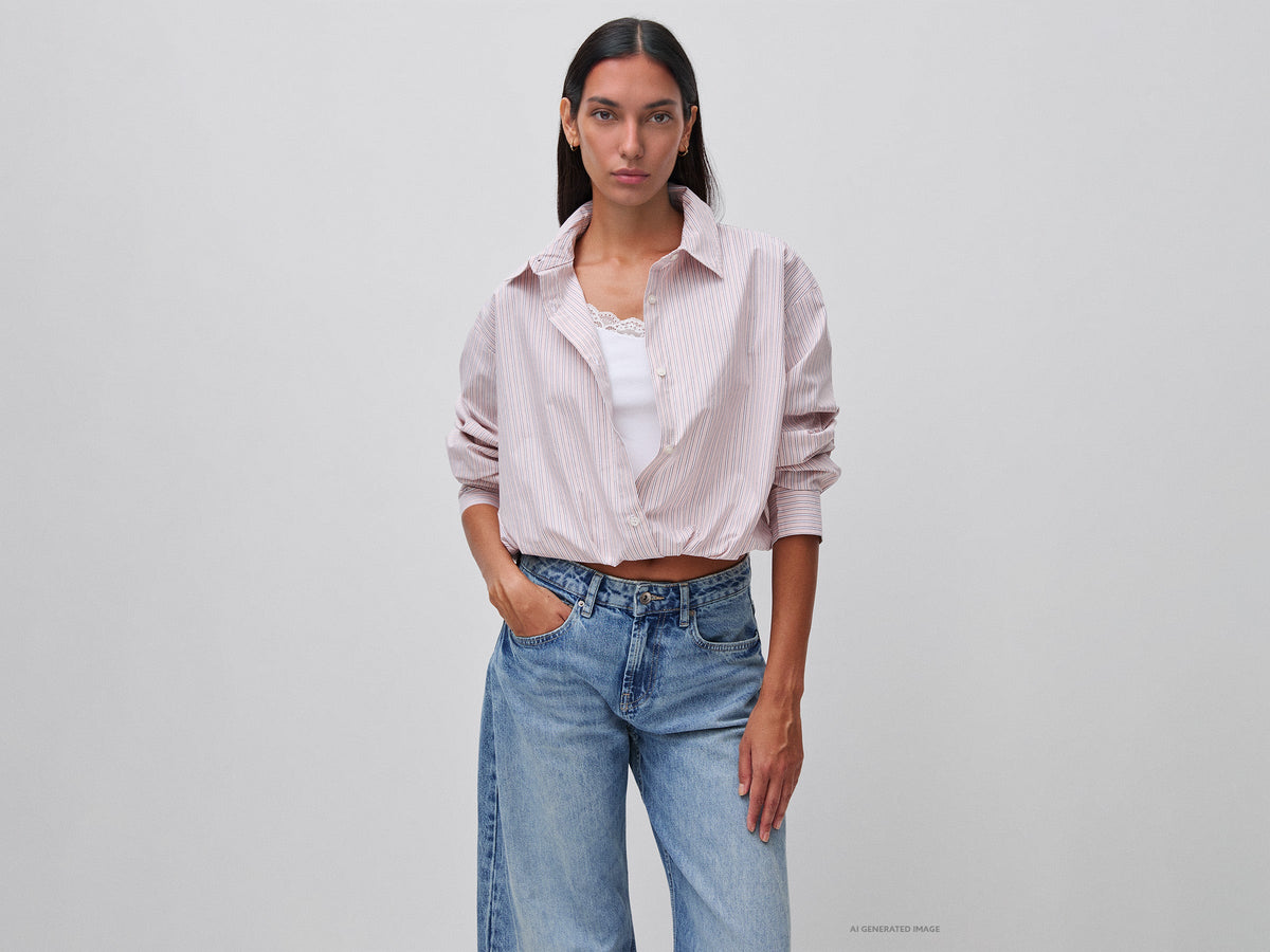 Camicia a righe con top interno