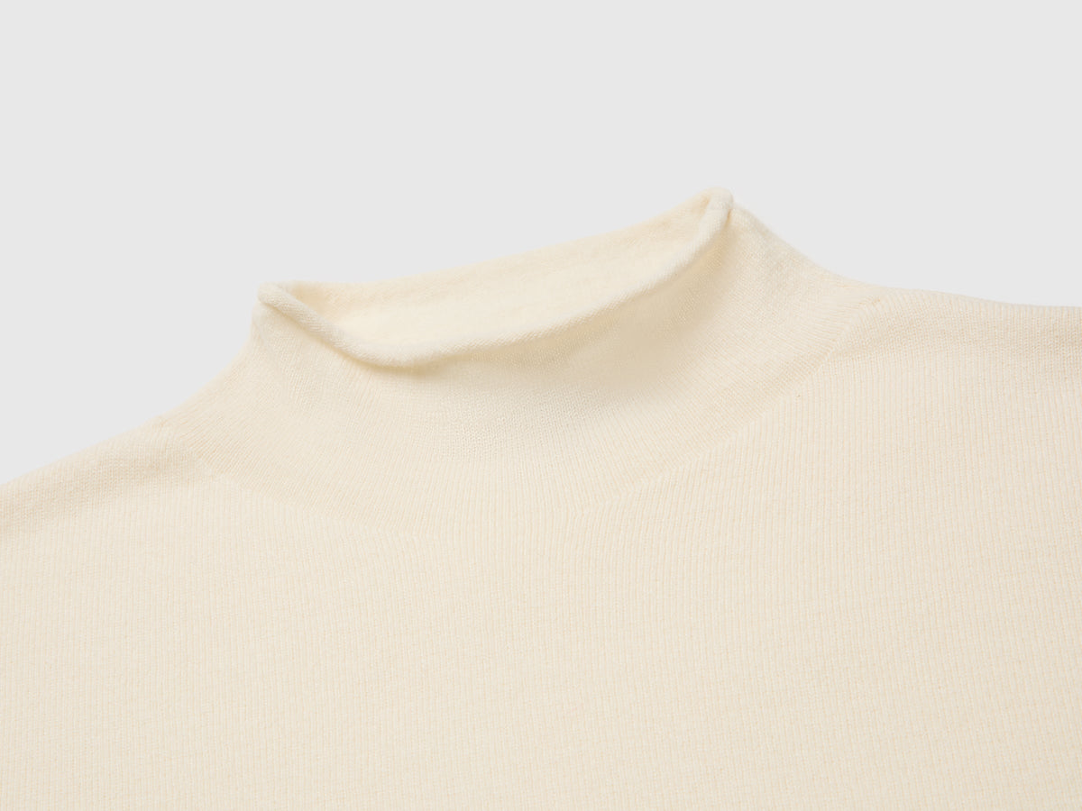 Maglia morbida in misto lana e cashmere