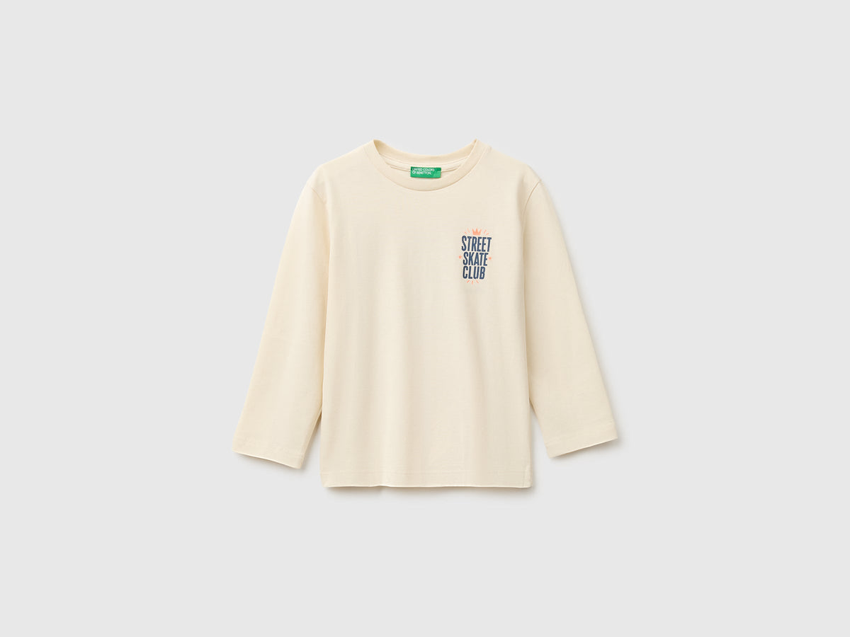 T-shirt con stampa in cotone bio