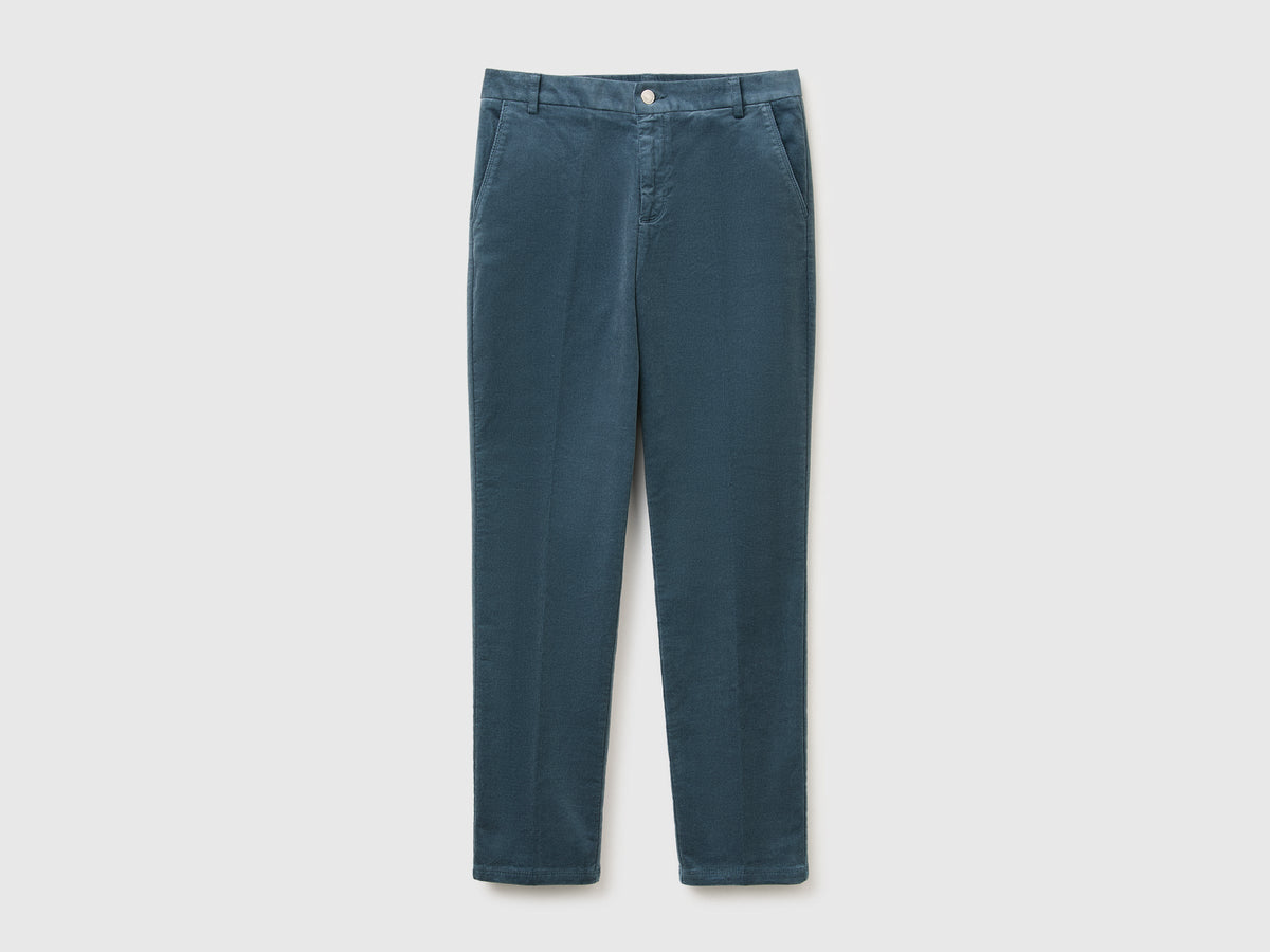 Chino in velluto elasticizzato