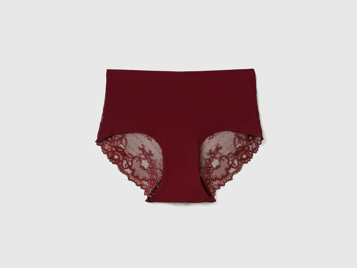 Culotte elasticizzate con pizzo