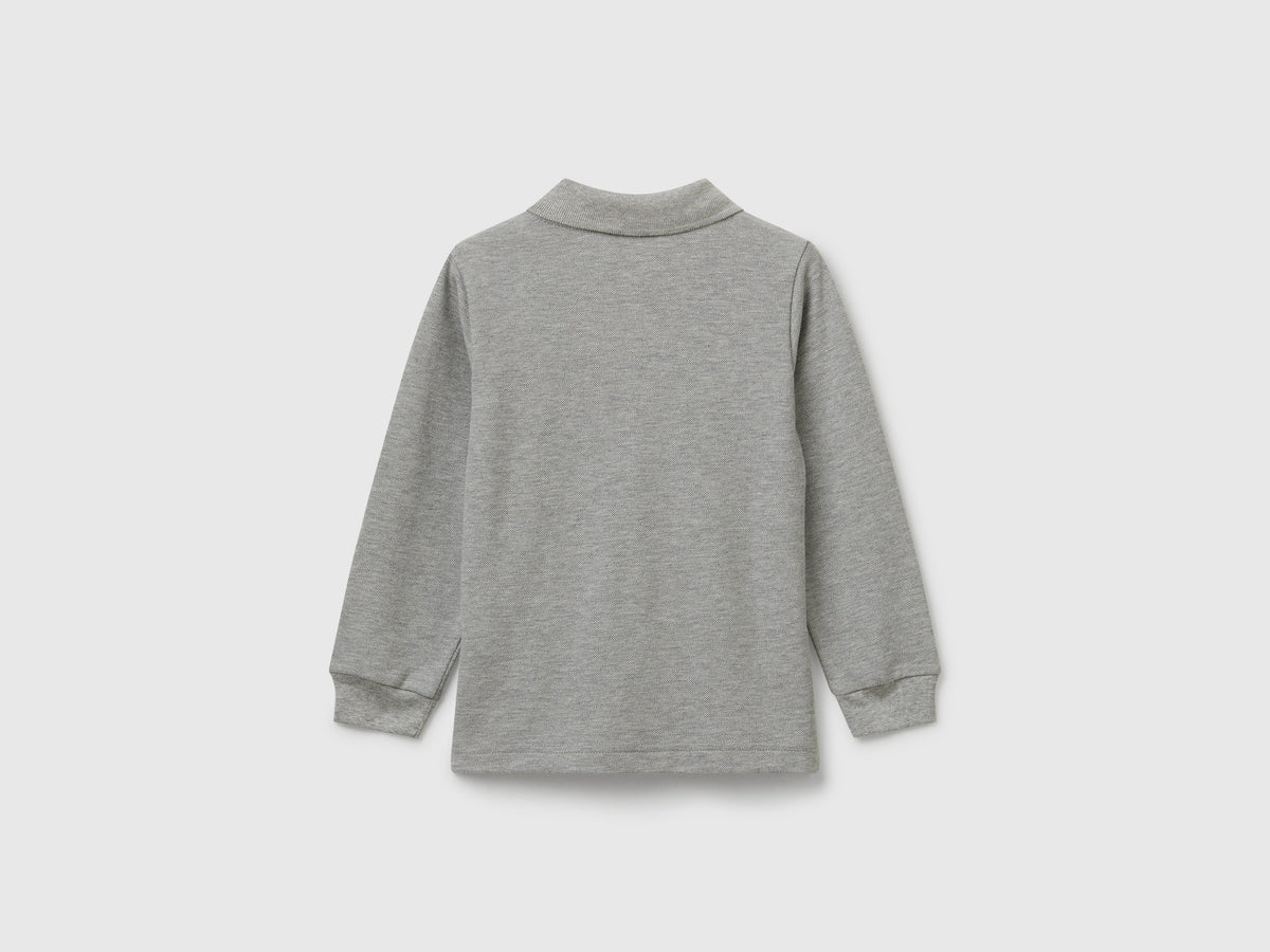 Polo manica lunga in cotone