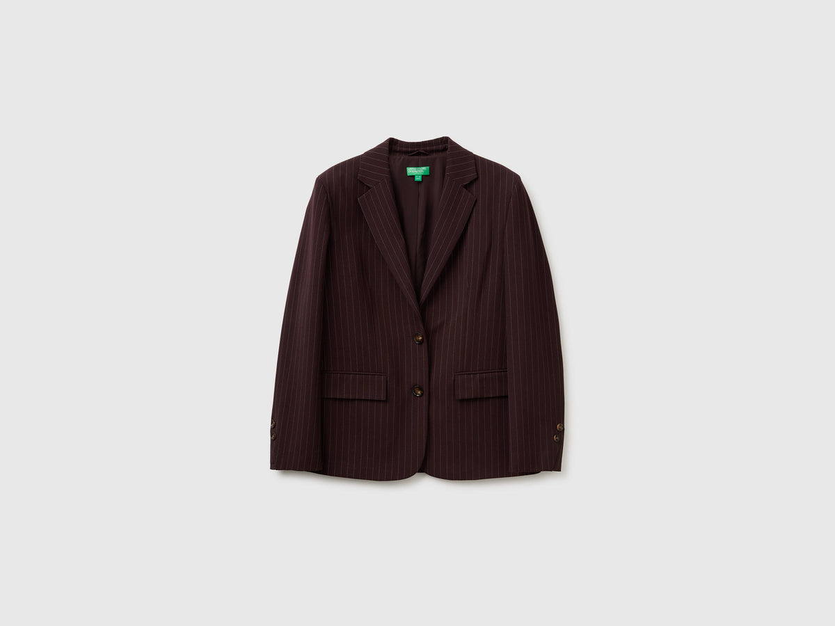 Blazer gessato comfort fit