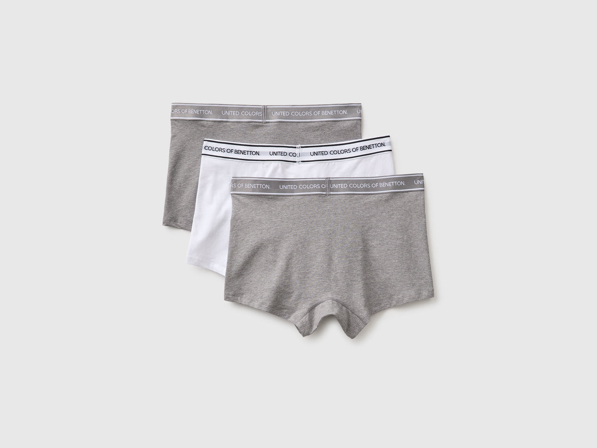 Set di tre boxer con elastico logato