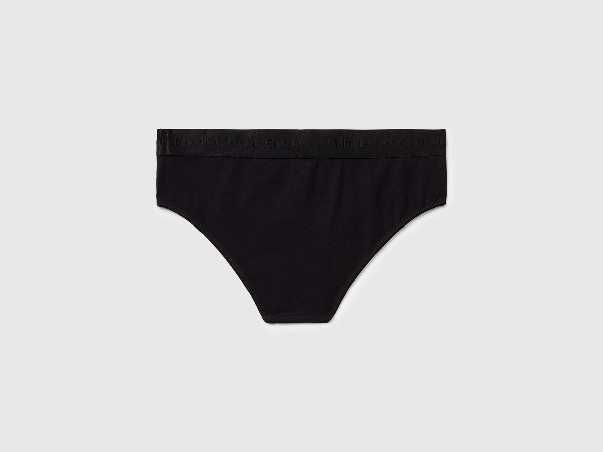 Slip fianco alto in cotone stretch
